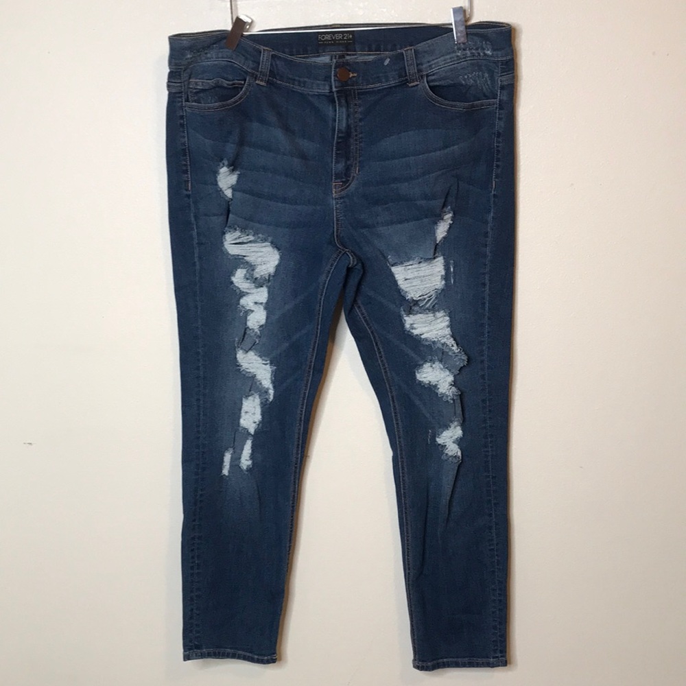 Forever 21 Distress Jean Sz 18 Skinny